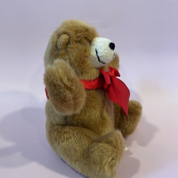 Dad/Father Bear Charmin Bear BILL Plush Russ Teddy Bear 4.5" w Red Ribbon EUC - Picture 2 of 8